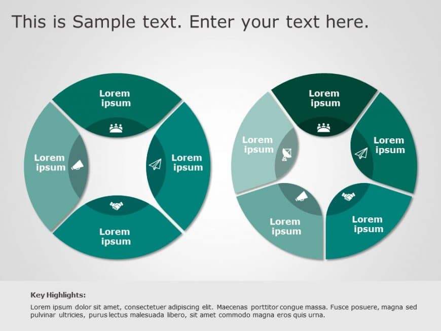 Circular Product Comparison PowerPoint Template