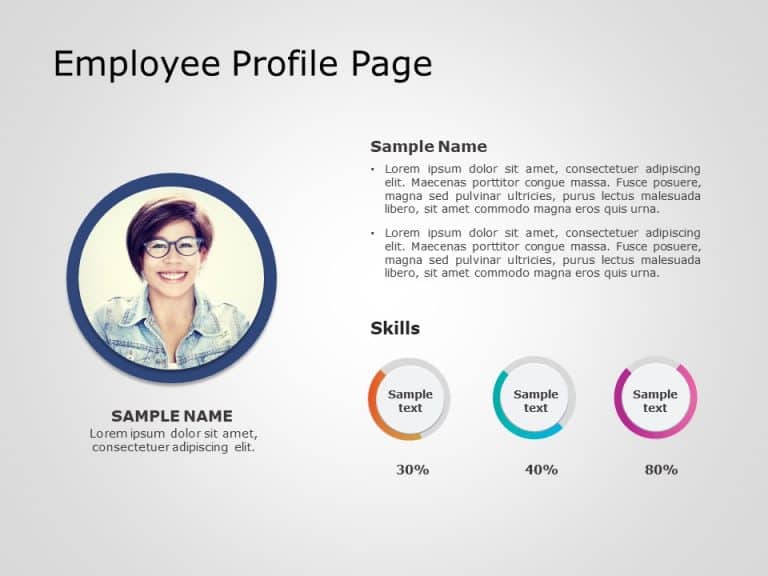 Employee Profile 2 PowerPoint Template & Google Slides Theme