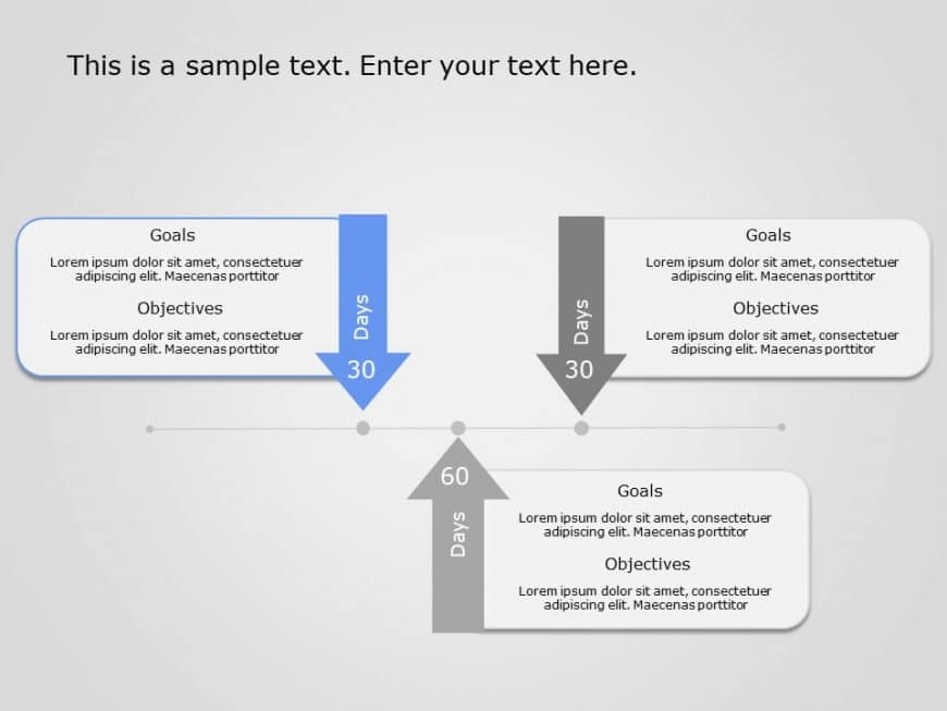 30 60 90 day plan 3 PowerPoint Template