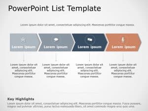 Free 4 Steps Chevron PowerPoint Template