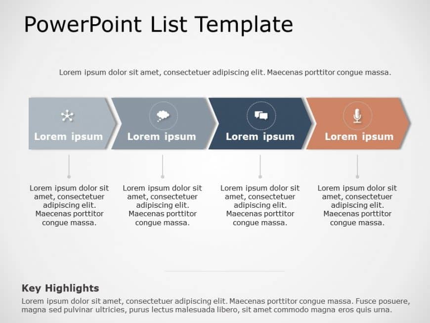 4 Steps Chevron PowerPoint Template