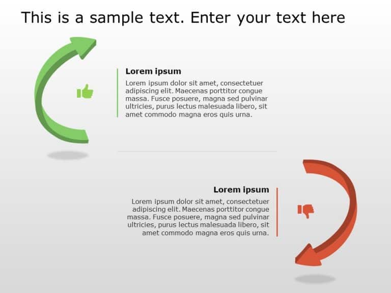 Arrows Pros and Cons PowerPoint Template 1 & Google Slides Theme