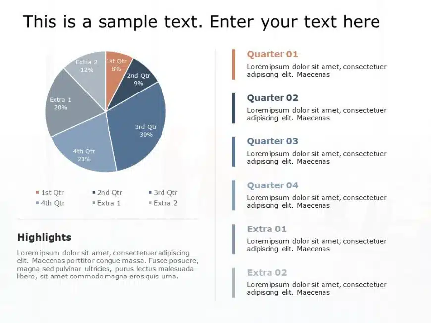 Performance Pie Chart PowerPoint Template