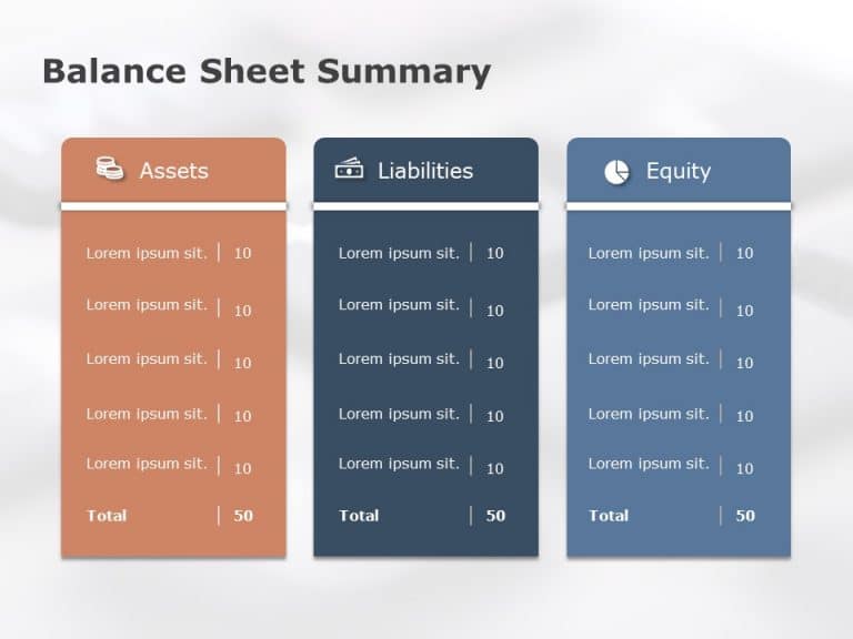 balance sheet summary PowerPoint Template & Google Slides Theme