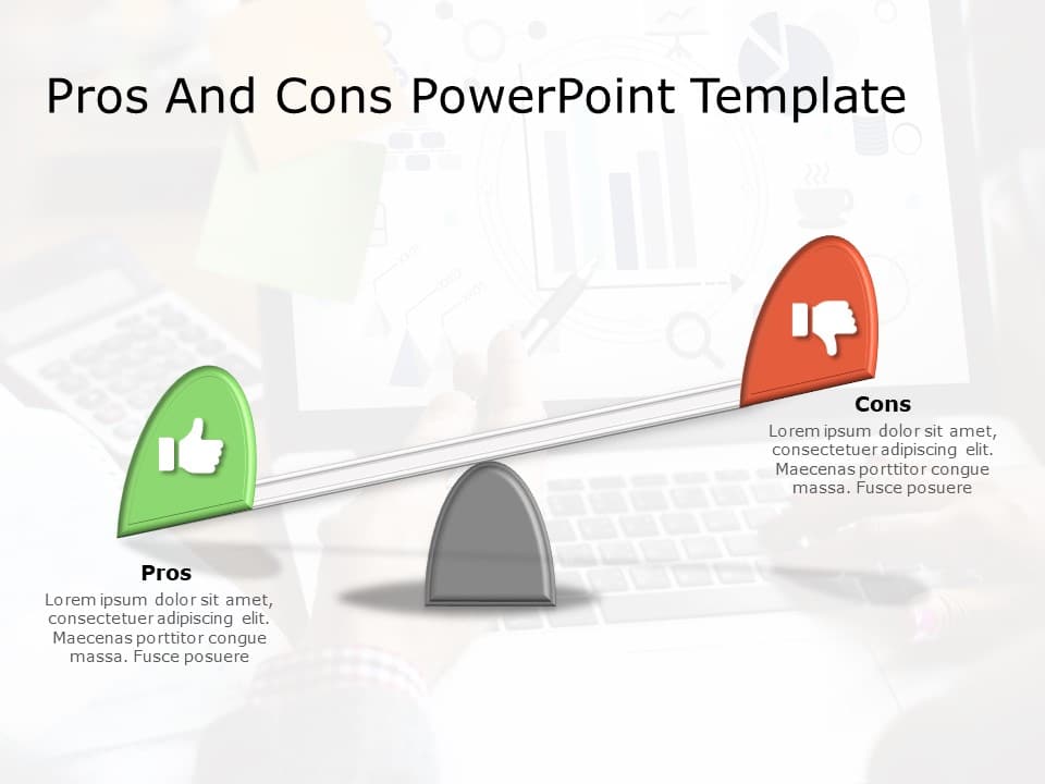 Pros And Cons 11 PowerPoint Template