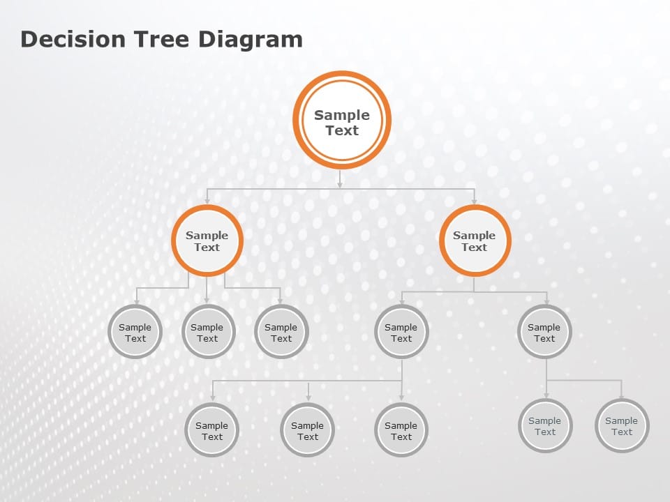 Decision Tree Diagram With Text Boxes PowerPoint Template