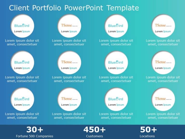 Client Portfolio PowerPoint Template & Google Slides Theme