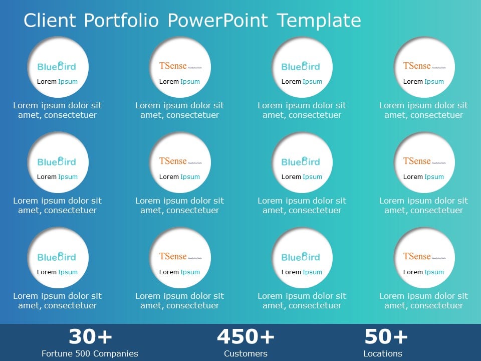 Client Portfolio PowerPoint Template & Google Slides Theme