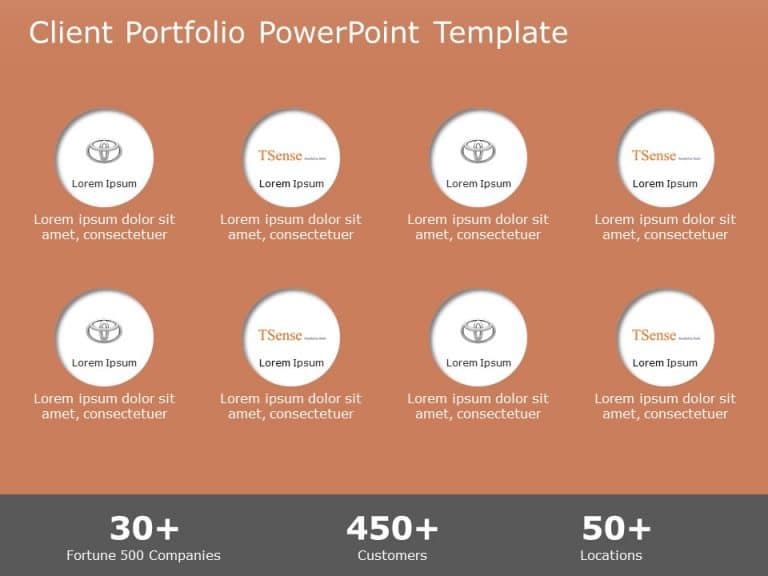 Client Portfolio PowerPoint Template SlideUpLift