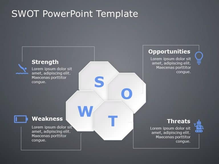 SWOT Analysis 43 PowerPoint Template & Google Slides Theme 1