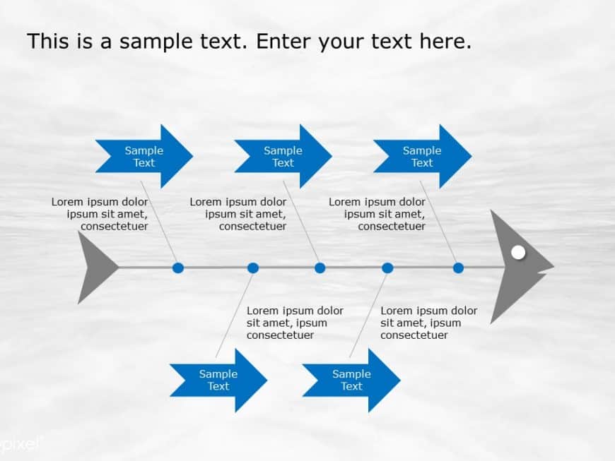 Fish Bone 6 PowerPoint Template