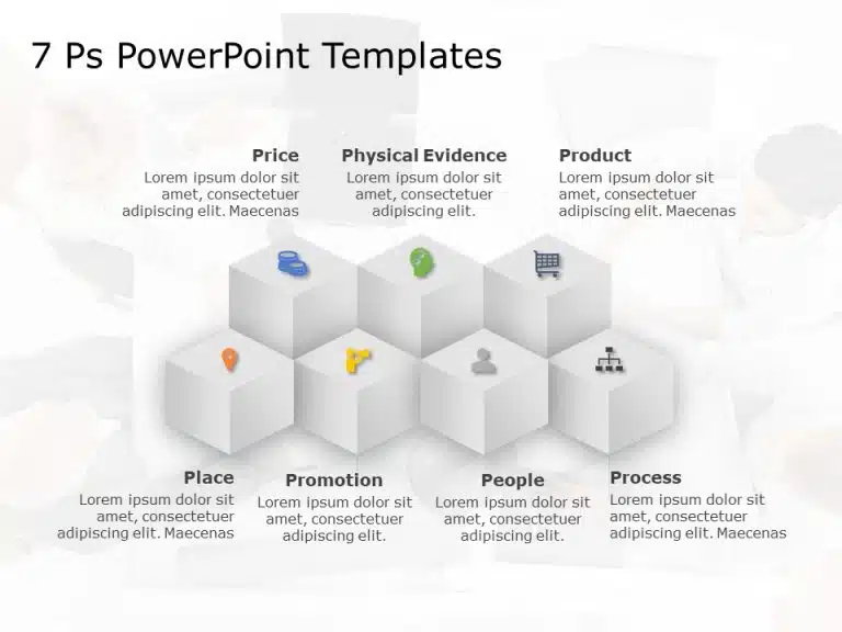 7 P Marketing Mix PowerPoint Template 5 & Google Slides Theme