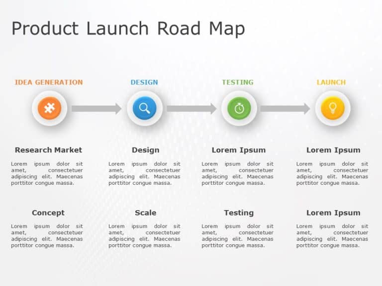 Product RoadMap 12 PowerPoint Template