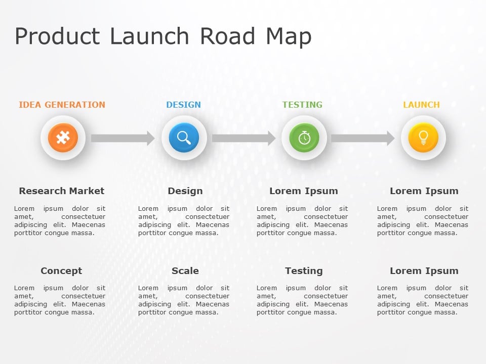 Product RoadMap 12 PowerPoint Template