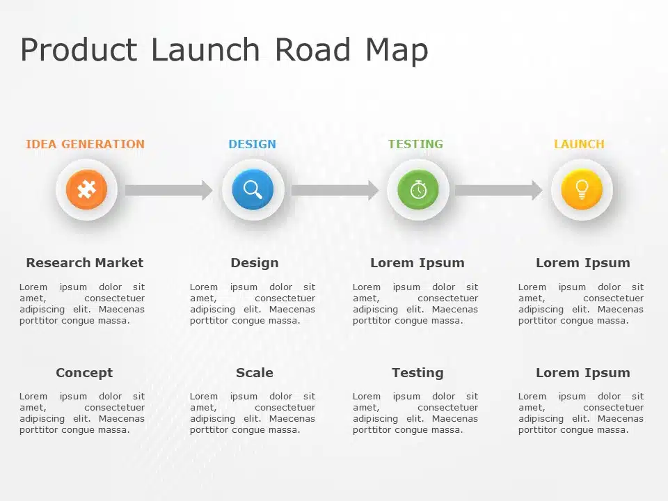 Product RoadMap 12 PowerPoint Template & Google Slides Theme