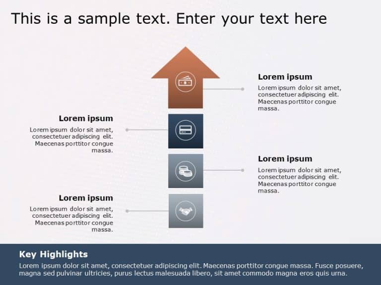 4 Steps Arrow Growth Drivers 2 PowerPoint Template & Google Slides Theme