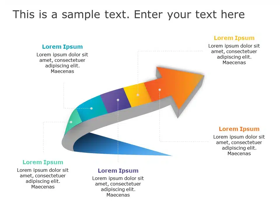 5 Steps Arrow Growth Drivers 1 PowerPoint Template & Google Slides Theme