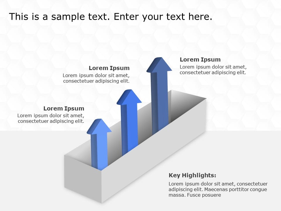 3 Steps Arrow Growth Drivers 3 PowerPoint Template & Google Slides Theme