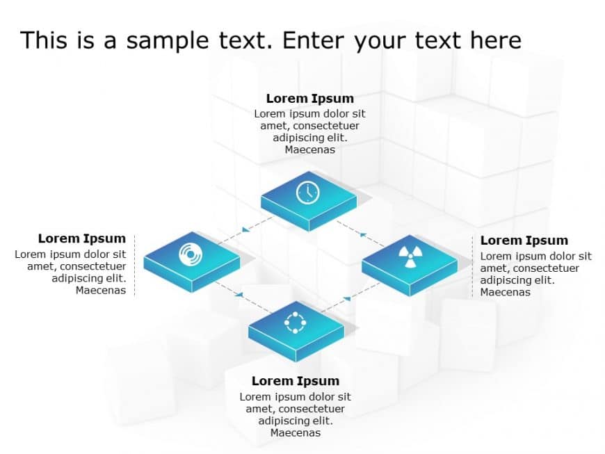 4 Steps Process Flow 1 PowerPoint Template