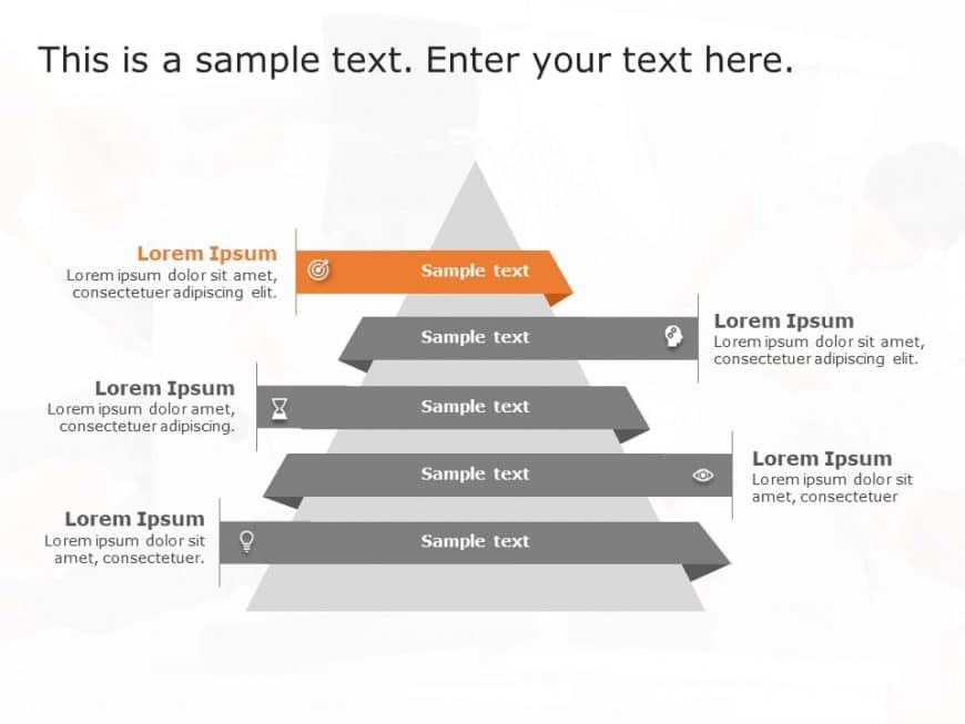 5 Steps Triangle Growth Drivers PowerPoint Template