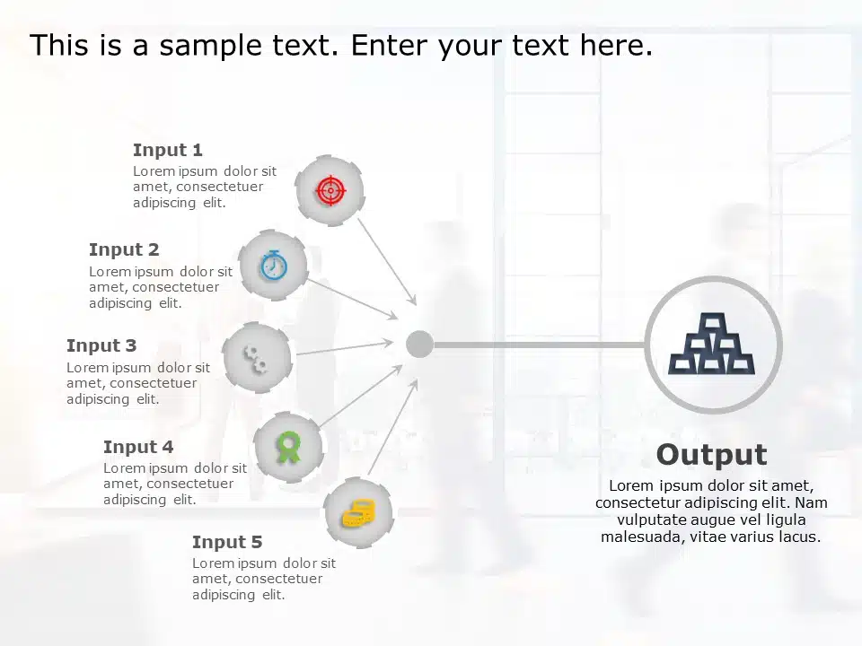 Input Process Output Model Template Slide Powerpoint 7605