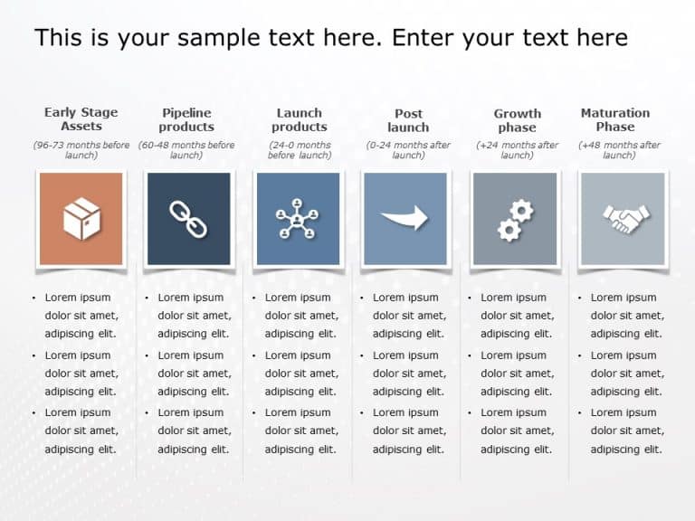 6 Steps Product Roadmap PowerPoint Template & Google Slides Theme