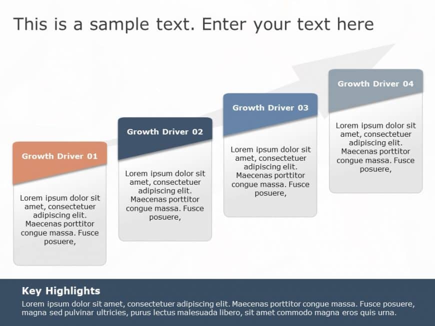 Business Growth Drivers Arrows PowerPoint Template