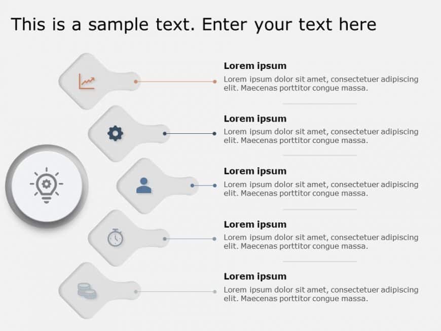 5 Steps Square PowerPoint Template