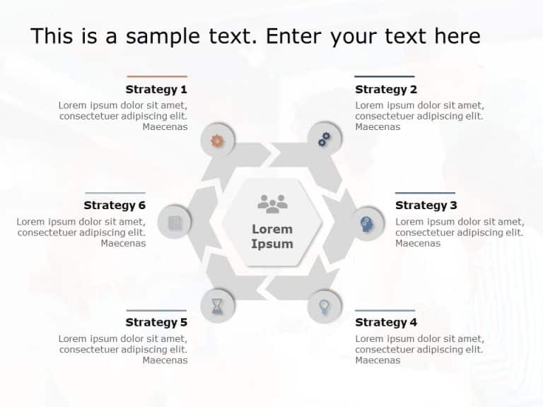 Chevron Arrows Hexagon PowerPoint Template & Google Slides Theme