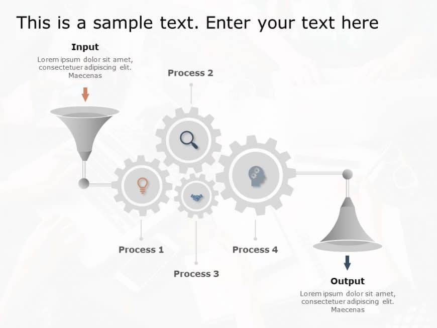 Input Output Gears PowerPoint Template