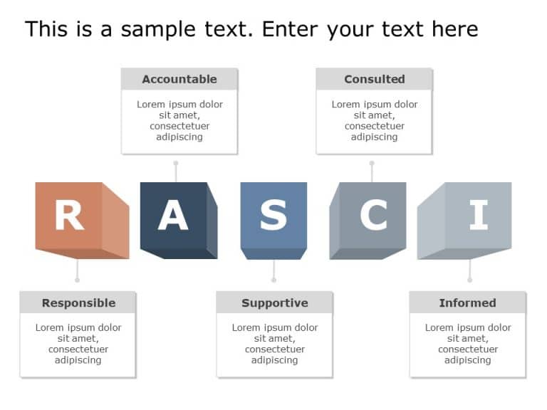 Roles and Responsibilities RASCI Detailed PowerPoint Template & Google Slides Theme