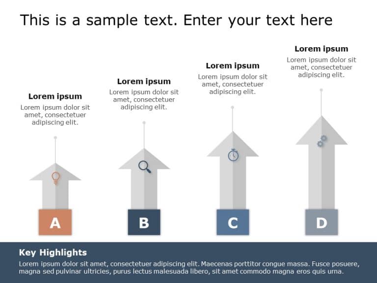 4 Steps Arrows Option PowerPoint Template & Google Slides Theme