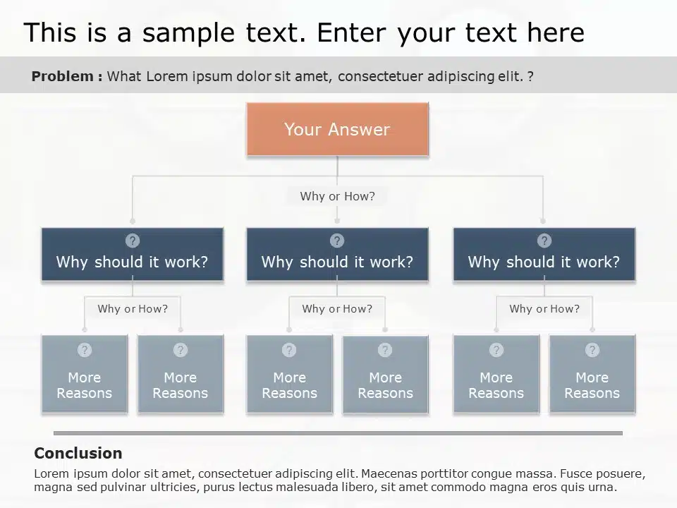 What Why How Challenge Solution PowerPoint Template & Google Slides Theme