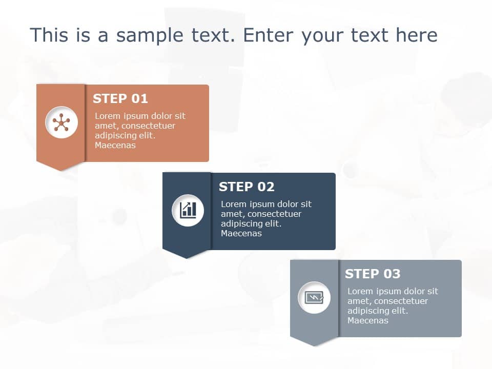 3 Steps Business Steps PowerPoint Template