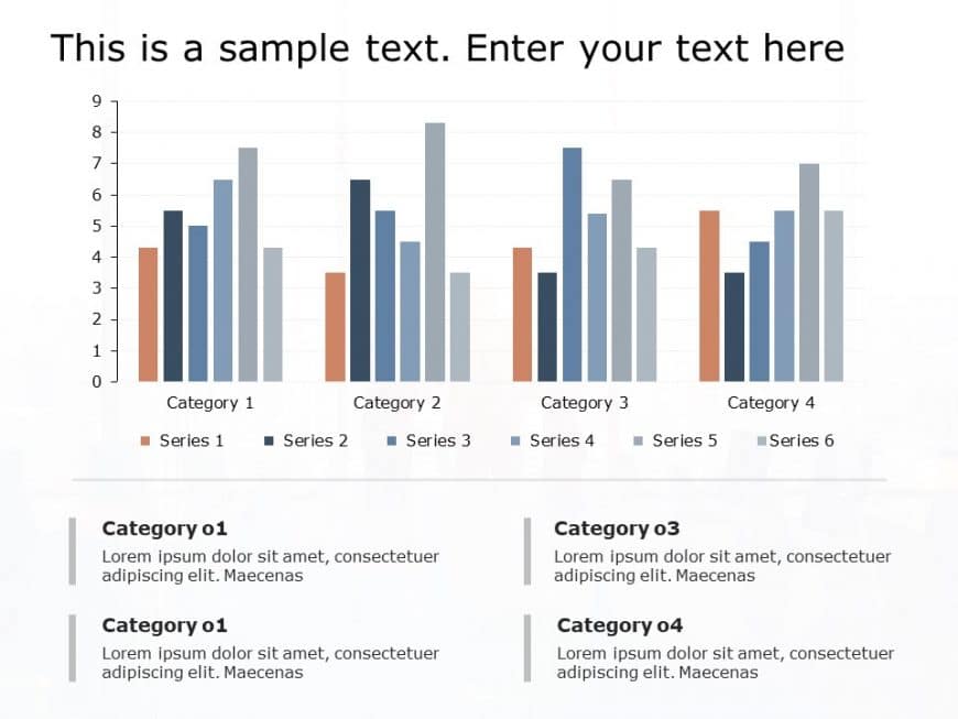 Performance Review Bar Chart PowerPoint Template