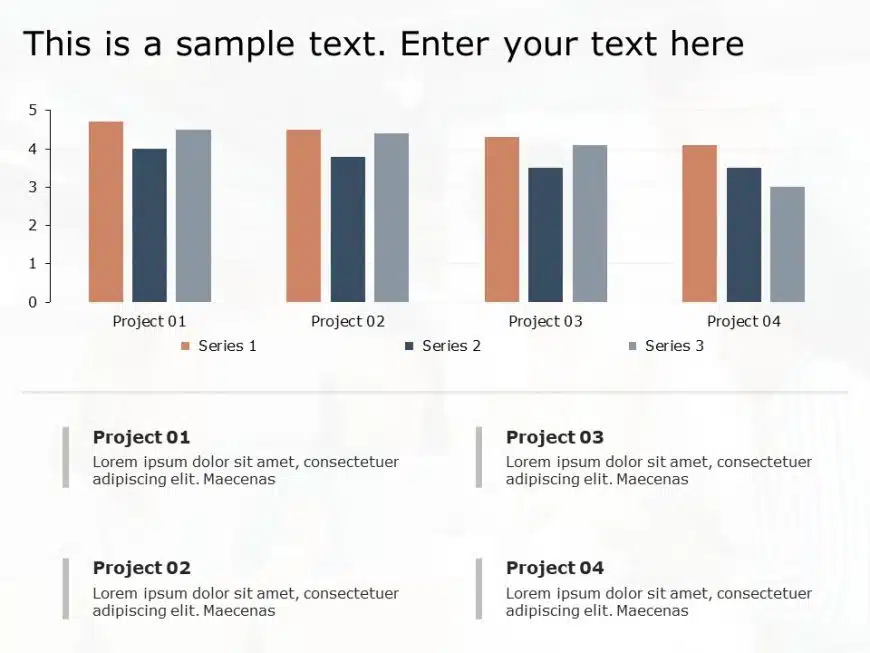 Business Analysis Bar Chart PowerPoint Template