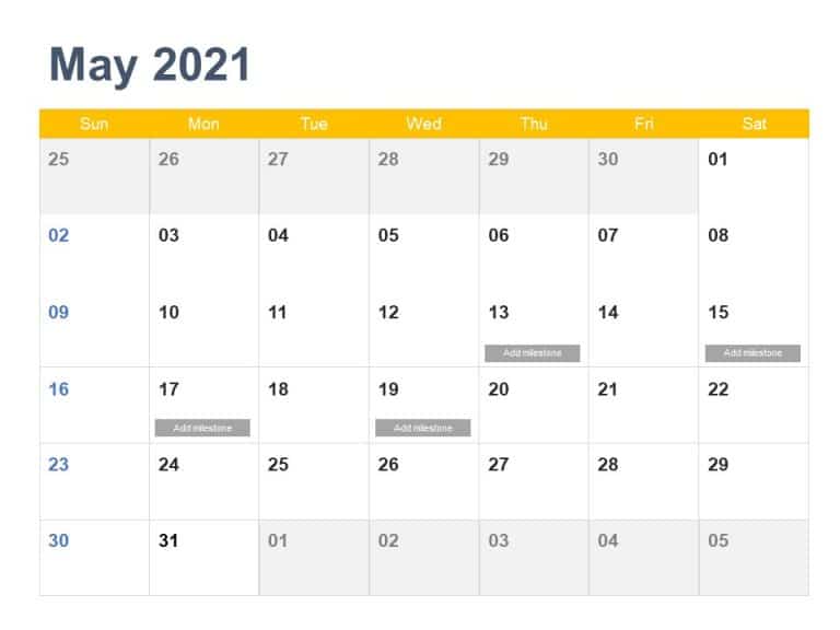 Calendar 2021 Year PowerPoint Template