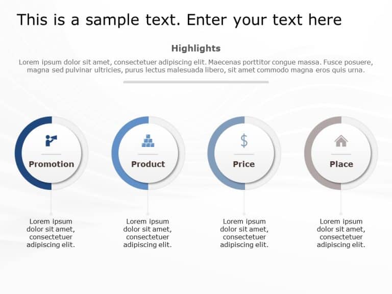 4Ps Marketing 4 PowerPoint Template & Google Slides Theme