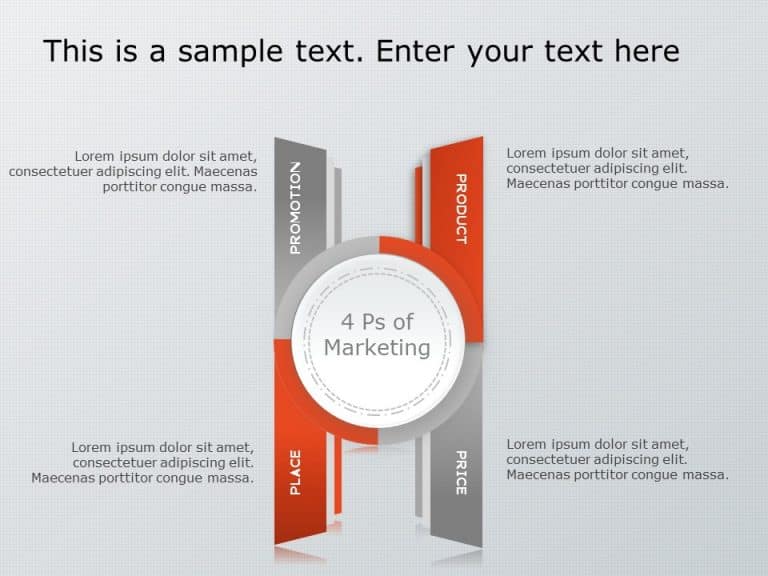 4Ps Marketing PowerPoint Template 6 & Google Slides Theme