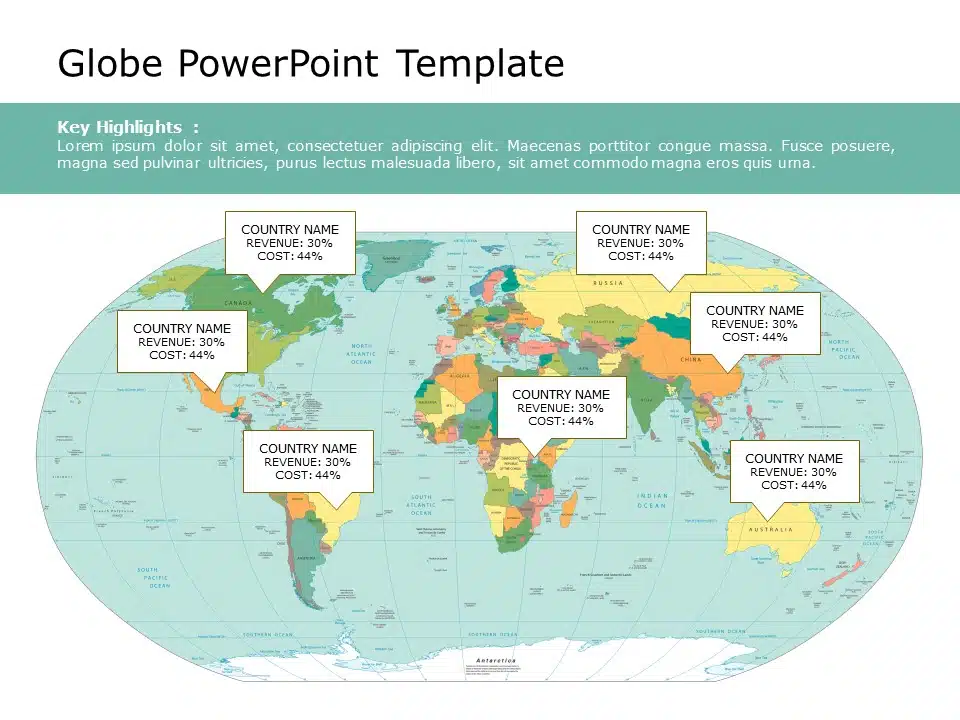 editable world map powerpoint template