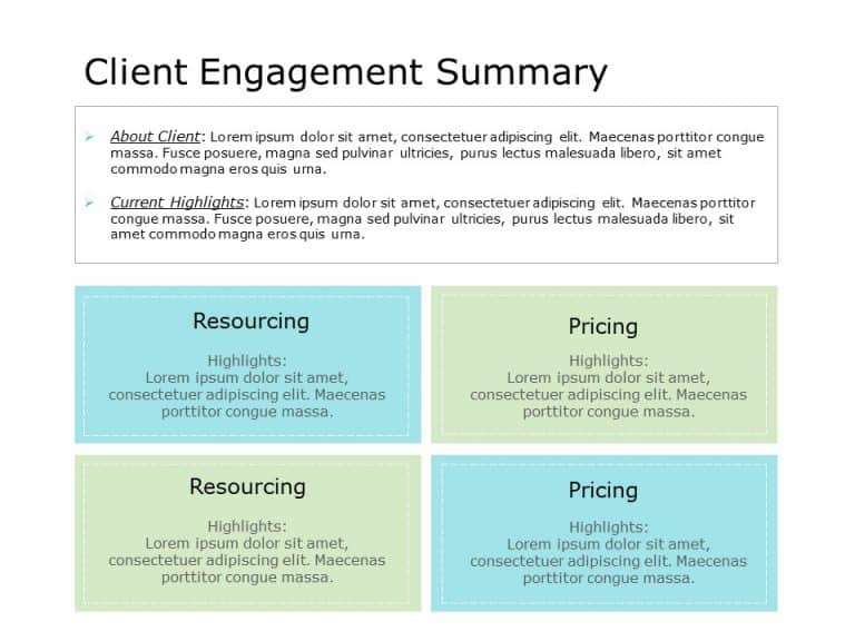 Client Engagement Summary PowerPoint Template