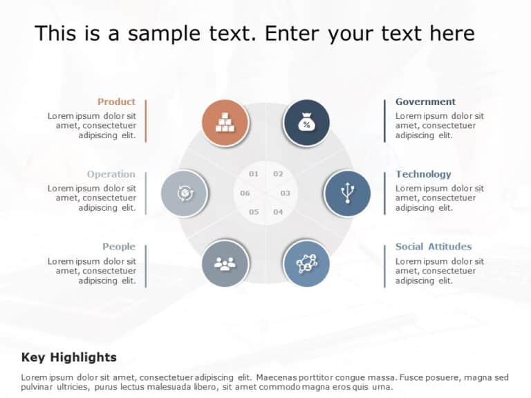 Oval Internal External Factors PowerPoint Template