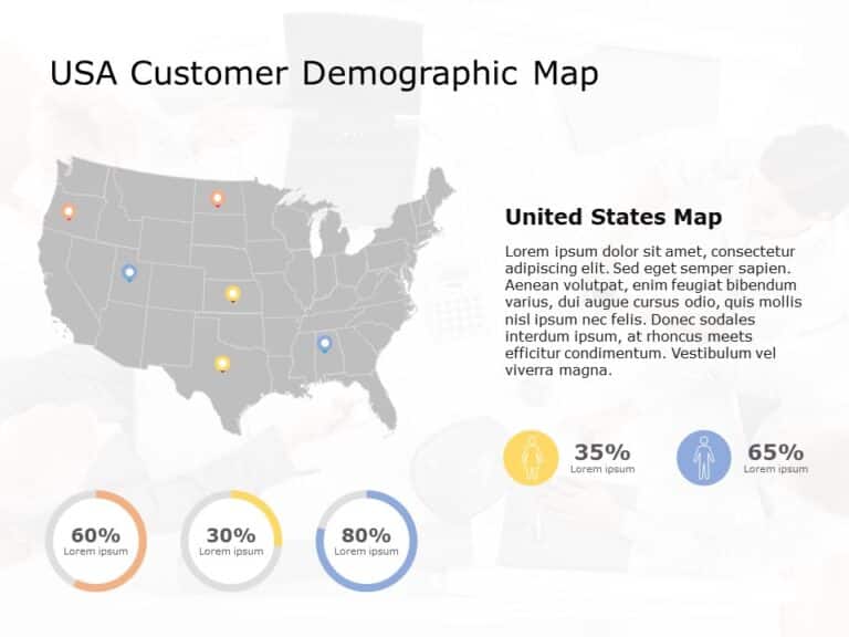 USA Map 8 PowerPoint Template