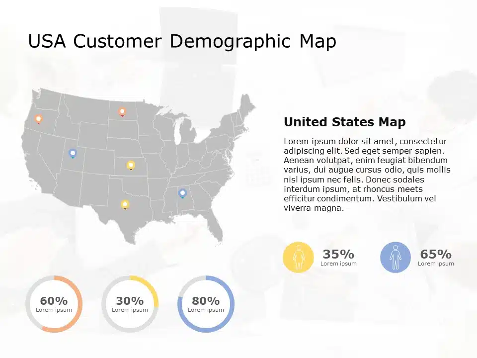 USA Map 8 Google Slides Theme