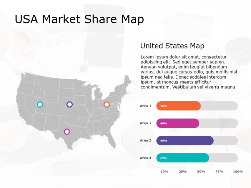 USA Map PowerPoint Template 5 | Map PowerPoint Templates | SlideUpLift