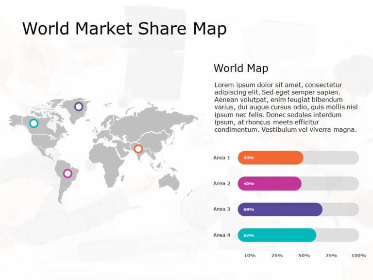 World Map 9 PowerPoint Template