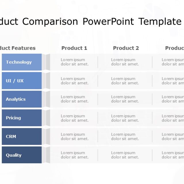 Animated Product Comparison Powerpoint Template