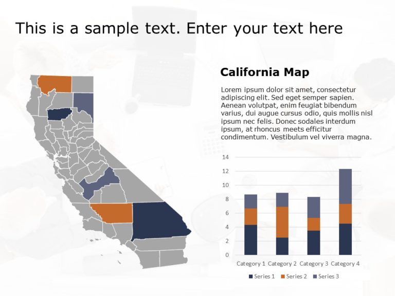 California Map 3 PowerPoint Template