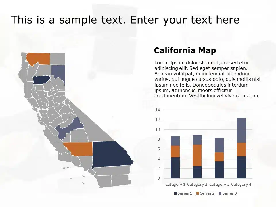 California Map 3 PowerPoint Template & Google Slides Theme