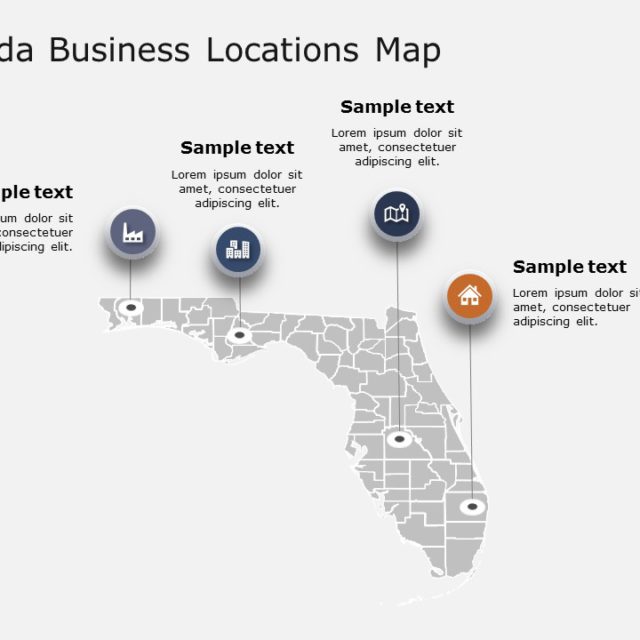 Spain Map 5 Powerpoint Template